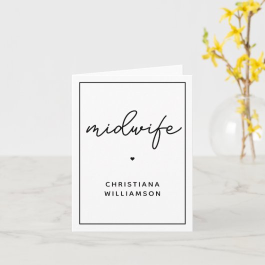 Eigen cadeautjes voor midwifery-toepassingen kaart (Gele Bloem)