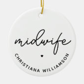 Eigen cadeautjes voor midwifery-toepassingen keramisch ornament (Voorkant)
