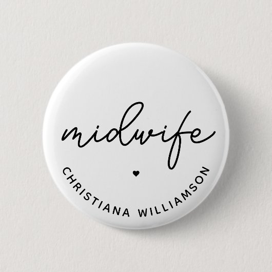 Eigen cadeautjes voor midwifery-toepassingen ronde button 5,7 cm (Voorkant)