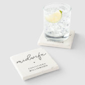 Eigen cadeautjes voor midwifery-toepassingen stenen onderzetter (Zijkant)