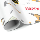 Eigen cartoon - DIY-gereedschappen, wit verpakking Cadeaupapier (Rol Hoek)