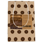 Eigen chocolade Lover Goody Favor Bag, uniek Medium Cadeauzakje (Voorkant)