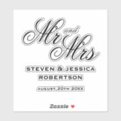 Eigen dhr. en Mrs. elegant recent weds vinylsticke Sticker (Vel)