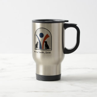 Eigen dierlijk Logo met kat en hond Reisbeker