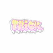 Eigen "dikke" graffiti-vinylSticker Sticker (Voorkant)