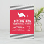 Eigen dinosauriërs - uitnodiging voor een feest te (Staand voorkant)