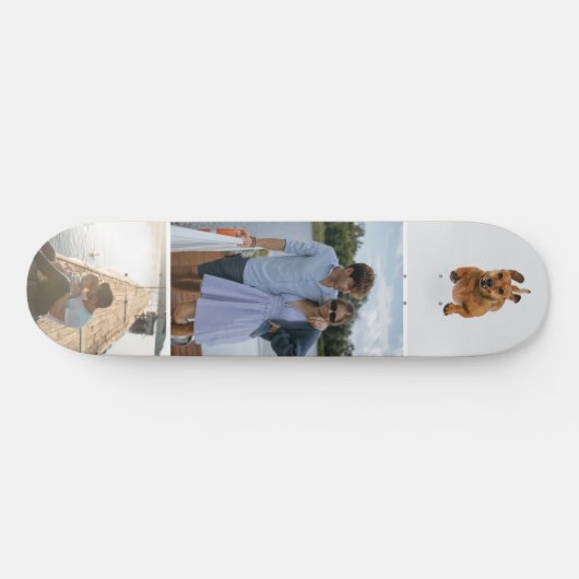 Eigen DIY 3-fotocollage toevoegen Persoonlijk Skateboard (Horizontaal)