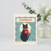 Eigen docent Graad toegekend aan kat Briefkaart (Staand voorkant)