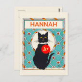 Eigen docent Graad toegekend aan kat Briefkaart (Voorkant / Achterkant)