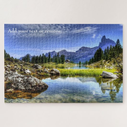 Eigen, dolomietenberg- en rivierlandschap legpuzzel (Horizontaal)