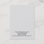 Eigen donkergrijze monogram met zwarte grijs visitekaartje (Achterkant)