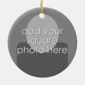 Eigen driestuarium van Emerald and Oranje Chevrons Keramisch Ornament (Achterkant)