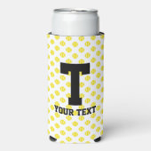 Eigen dunne koelboxxen met tennisballpatroon seltzer blikjeskoeler (Seltzer Voorkant)