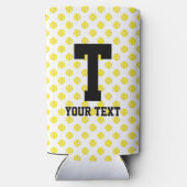 Eigen dunne koelboxxen met tennisballpatroon seltzer blikjeskoeler (Achterkant)