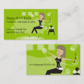 Eigen eenduidige breinnaaldgarens voor kleurgelukk visitekaartje (Voorkant / Achterkant)