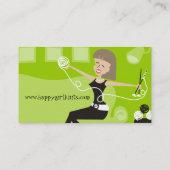 Eigen eenduidige breinnaaldgarens voor kleurgelukk visitekaartje (Achterkant)