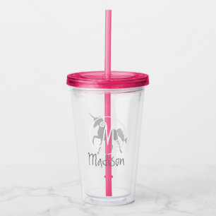 Eigen eenduidige heldere tumblers acryl drinkbeker