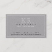 Eigen eenvoudige en minimalistische basis grijze p visitekaartje (Voorkant)
