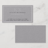 Eigen eenvoudige en minimalistische basis grijze p visitekaartje (Voorkant / Achterkant)