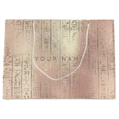 Eigen Egyptisch Foxier Metallic Roos Gold Script Groot Cadeauzakje (Voorkant)