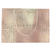 Eigen Egyptisch Foxier Metallic Roos Gold Script Groot Cadeauzakje (Achterkant)