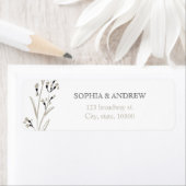 Eigen elegante florale bruiloft etiket (Insitu)