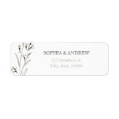 Eigen elegante florale bruiloft etiket (Voorkant)