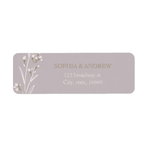 Eigen elegante lila brute bruiloft etiket