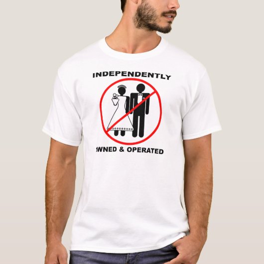 Eigen en beheerde grappige T-shirt (Voorkant)