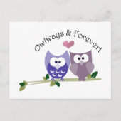 Eigen en eeuwig! Ontwerp van Cute Owl Briefkaart (Voorkant)