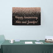 Eigen Enterprise Jubileum Party Black Roos Gold Spandoek (Beurs)