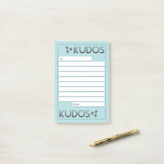 Eigen erkenning van verloving in kleur post-it® notes (Op bureau)