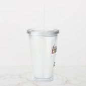 Eigen estheticiaanse cosmetoloog met licentie acryl drinkbeker (Rechts)