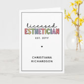 Eigen estheticiaanse cosmetoloog met licentie kaart (Gele Bloem)