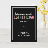 Eigen estheticiaanse cosmetoloog met licentie kaart (Gele Bloem)