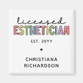 Eigen estheticiaanse cosmetoloog met licentie magneet (Voorkant)