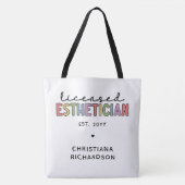 Eigen estheticiaanse cosmetoloog met licentie tote bag (Voorkant)