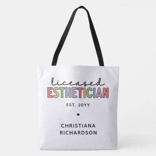 Eigen estheticiaanse cosmetoloog met licentie tote bag (Voorkant)