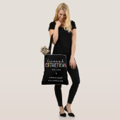 Eigen estheticiaanse cosmetoloog met licentie tote bag (Op model)