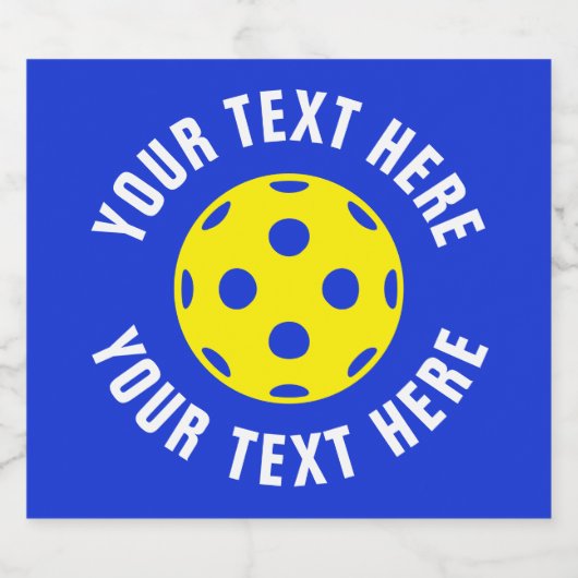 Eigen etiketten op bier met pickleball-logo (Enkel label)