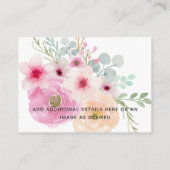 Eigen evenementdetails invoegen - Bloemensjabloon Informatiekaartje (Achterkant)