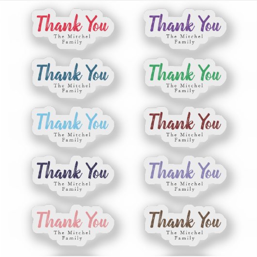 Eigen familie kerstcadeautje Bedankt voor je zakel Sticker (Voorkant)