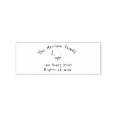 Eigen familienaam Adres Fun Script Rubberstempel (Gestempeld)