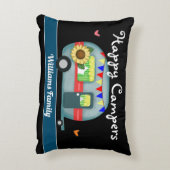 Eigen familienaam Happy Campers Accent Kussen (Achterkant (Verticaal))