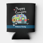 Eigen familienaam Happy Campers Blikjeskoeler (Voorkant)