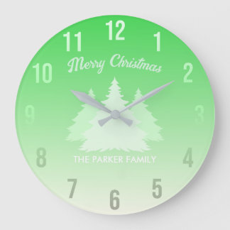 Eigen familienaam kerstmonogrammen grote klok