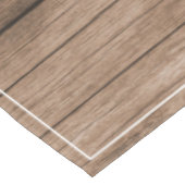 Eigen familienaam Monogram Rustic Farmhouse Wood Tafelkleed (Gekanteld)