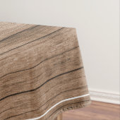 Eigen familienaam Monogram Rustic Farmhouse Wood Tafelkleed (Voorbeeld)