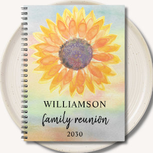 Eigen familienaam Sunflower Family Reunion Notitieboek