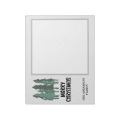 Eigen familienaam Waterverf kerstbomen Notitieblok (Linkerzijde)